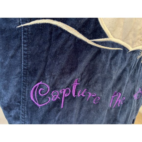 Quacker Factory cardigan‎ Medium Ugly Christmas Sweater Snowman Velour Jacket - Picture 11 of 11